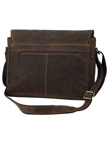 Greenburry Umhängetasche Vintage XXL Tasche in Sattelbraun