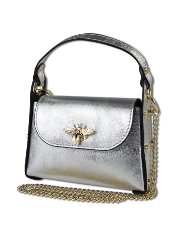 Toscanto Leder Umhängetasche Toscanto Tasche silber ca. 19cm