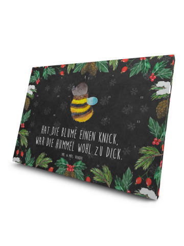Mr. & Mrs. Panda Advents-Teekalender Hummel flauschig mit Spruch in Kreidetafel