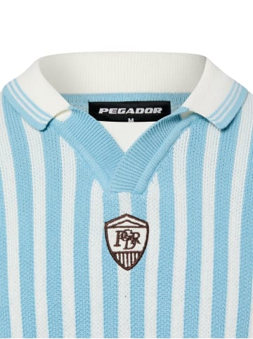 PEGADOR Strickpullover Davos in ecru hellblau - 0001