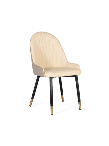 Giner y Colomer 4-er Set:  Stühlen und Stahlbeinen in Beige