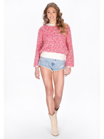 IZIA Women Sweater in pink multicolor