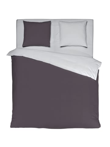 Mistral Home Mistral Perkal Wendebettwäsche in Dunkelgrau/Silber