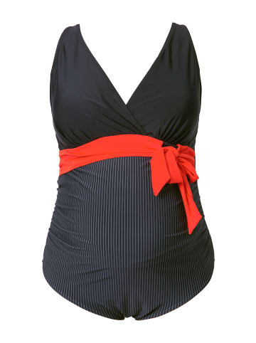 Ulla Popken Badeanzug in schwarz