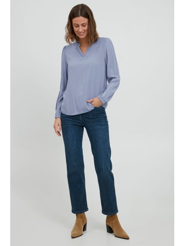 Fransa Langarmbluse FRESIDA 3 Blouse - 20610201  Langarmbluse mit V-Ausschnitt in Blau