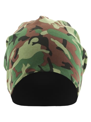 MSTRDS Beanies in green camouflage/black