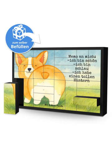 Mr. & Mrs. Panda Befüllbarer Adventskalender Corgi Po Design mit... in Weiß