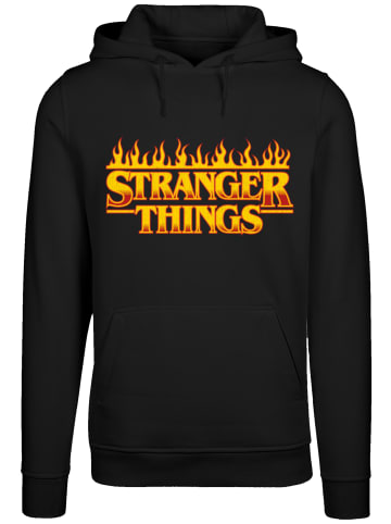 F4NT4STIC Hoodie Stranger Things Fire Logo Women Netflix TV Series in schwarz
