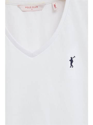 Polo Club T-Shirt WOMAN RIGBY GO TSHIRT V W IO SHORT SLEEVE REGULAR FIT in weiß