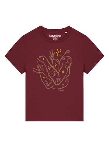 wat? Apparel T-Shirt Self love in Weinrot