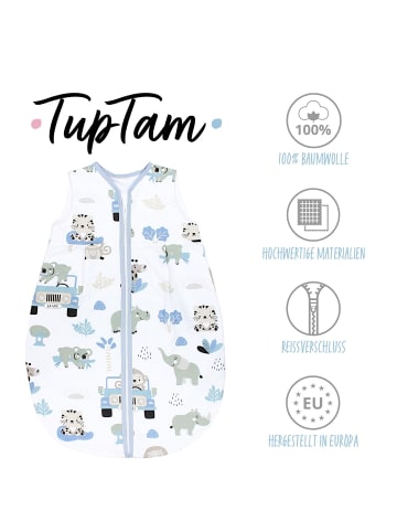 TupTam Baby Sommer Schlafsack Ärmellos Unwattiert in hellblau