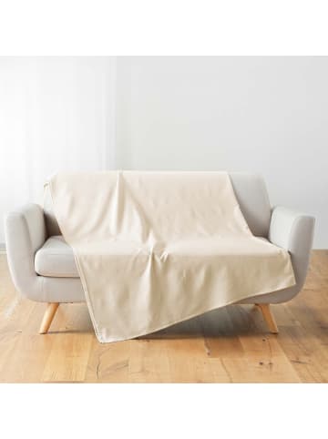 Douceur d’Intérieur Tagesdecke aus Polybaumwolle LUCILE in Ecru, 220 x 240 cm