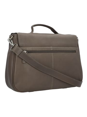 Leonhard Heyden Nizza Aktentasche Leder 39 cm Laptopfach taupe