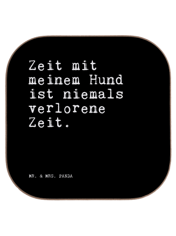 Mr. & Mrs. Panda Tischuntersetzer Zeit mit meinem Hund... mit Sp... in Schwarz