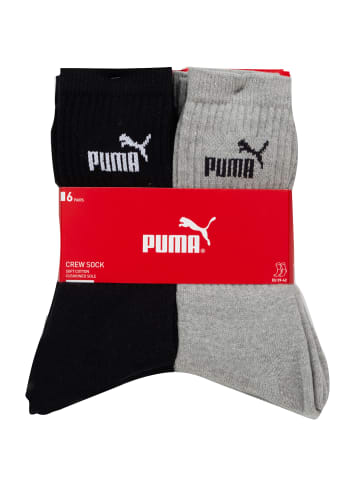 Puma Socken CREW SOCK 6P in 666 - black/grey