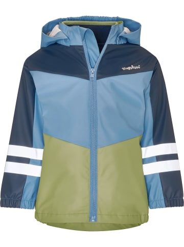 Playshoes Regen-Jacke 3-in-1 in oliv/petrol