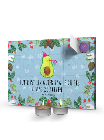 Mr. & Mrs. Panda Adventskalender Avocado Feier mit Spruch in Eisblau