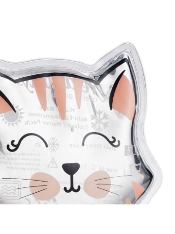 relaxdays 4 x Kühlpads Kinder "Katze" in Transparent