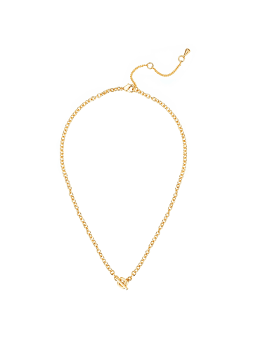 Lulu & Jane Halskette T-Bar aus Messing in gelbgold