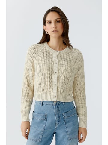 Oui Strickjacke in Whitecap Gray