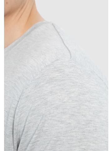 SMILODOX T-Shirt Ilian Modal in Grau Melange