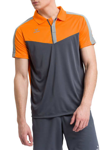 erima Squad Poloshirt in new orange/slate grey/monument grey