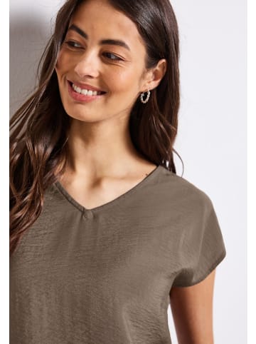 Street One V-Neck Blusenshirt in Braun