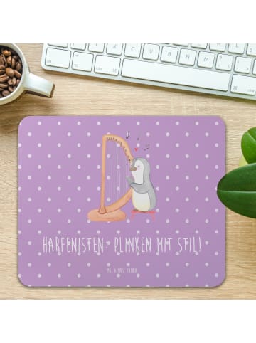 Mr. & Mrs. Panda Mousepad Harfe mit Stil mit Spruch in Lavendeltraum