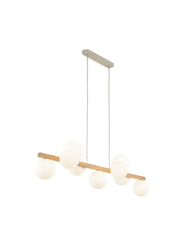 Licht-Erlebnisse Pendelleuchte (B)28 x (L)117 x (T)125 cm in Holz hell Weiß