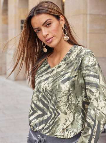 WITT WEIDEN Shirt in khaki-ecru-bedruckt