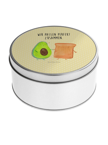 Mr. & Mrs. Panda Teedose Avocado Toast mit Spruch in Gelb Pastell
