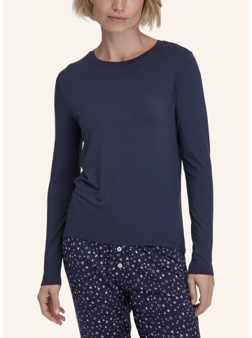 Hessnatur Langarm Schlafshirt Regular in dunkelblau