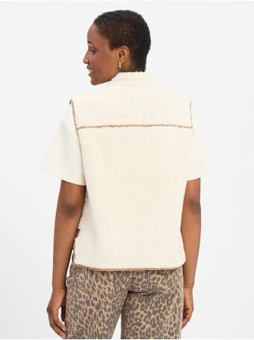 Mos Mosh Weste MMRowe Teddy Waistcoat in ecru - 0001