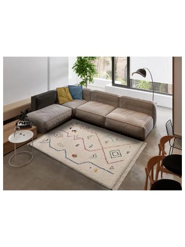 Atticgo Hochflor-Teppich YEBEL in weiß