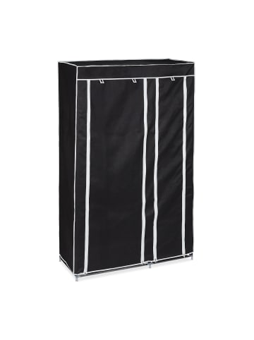 relaxdays 3x Stoffschrank in Schwarz - (B)107 x (H)174 x (T)42,5 cm