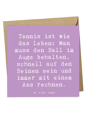 Mr. & Mrs. Panda Einladungskarte Spruch Tennis Lebensweisheit mi... in Lavendeltraum