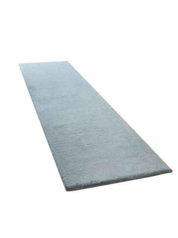 KADIMA DESIGN Hochflor Teppich Unifarben schmutzabweisend in Türkis