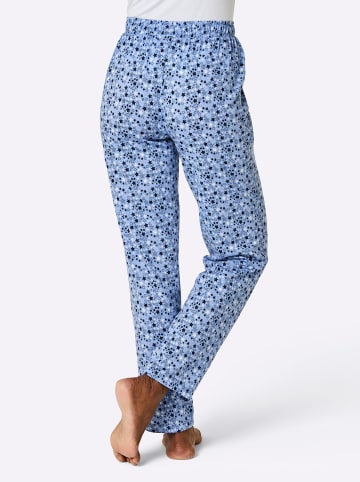 WITT WEIDEN Schlafanzug-Hose in himmelblau-marine-bedruckt