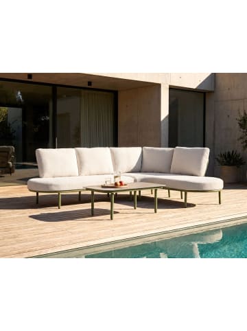 Beliani 9-tlg Sitzgruppe POLLINA in Grün/Beige