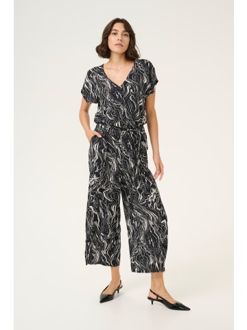 Kaffe Overall KAmira Loose fit in Black/Chalk Graphic Print