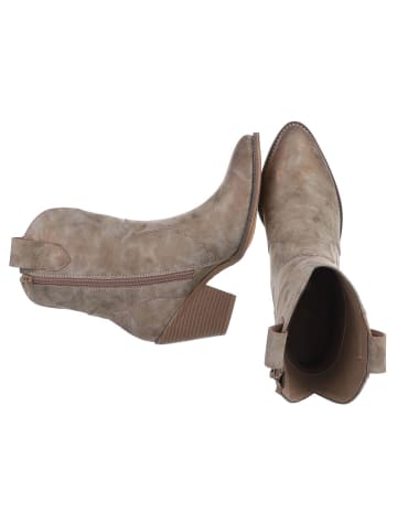 Ital-Design High Heel in Hellbraun und Bronze