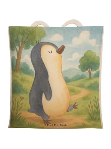 Mr. & Mrs. Panda Beuteltasche Pinguin mHerzieren Design ohne Sp... in Weiß