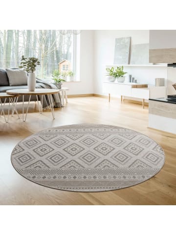 KADIMA DESIGN Teppich Kurzflor Rauten Wohnzimmer in Beige