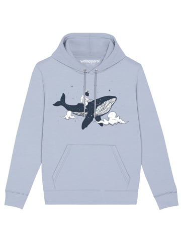 wat? Apparel Sweatshirt Spacewhale in Serene Blue