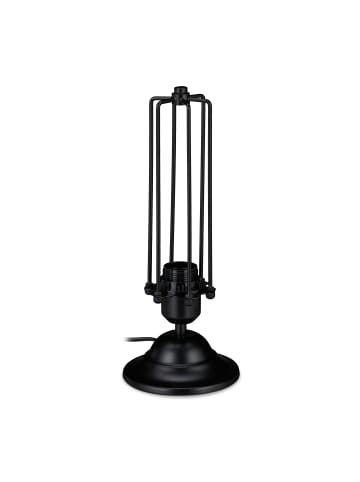 relaxdays Tischlampe in Schwarz - (H)33 x Ø13 cm