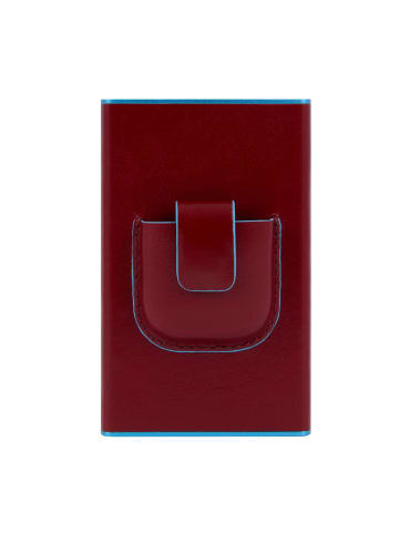 Piquadro Black Square Kreditkartenetui RFID Schutz Leder 6 cm in red