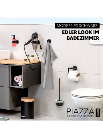 bremermann Badezimmer Zubehör-Set PIAZZA BLACK 5tlg. ca. 14,5 x 35 x 11,5 cm (B/H/T)