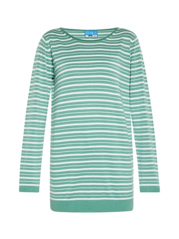 SANIKA Damen Pullover in HELLGRÜN WEISS