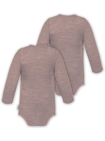Normani Outdoor Sports 2er Pack Doppelpack Baby-Body Merino Wickelbody in Rosa