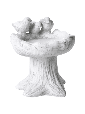 Beliani Vogelbrunnen JEZZA in Grau - (W) 37 x (H) 40 x (L) 37 cm